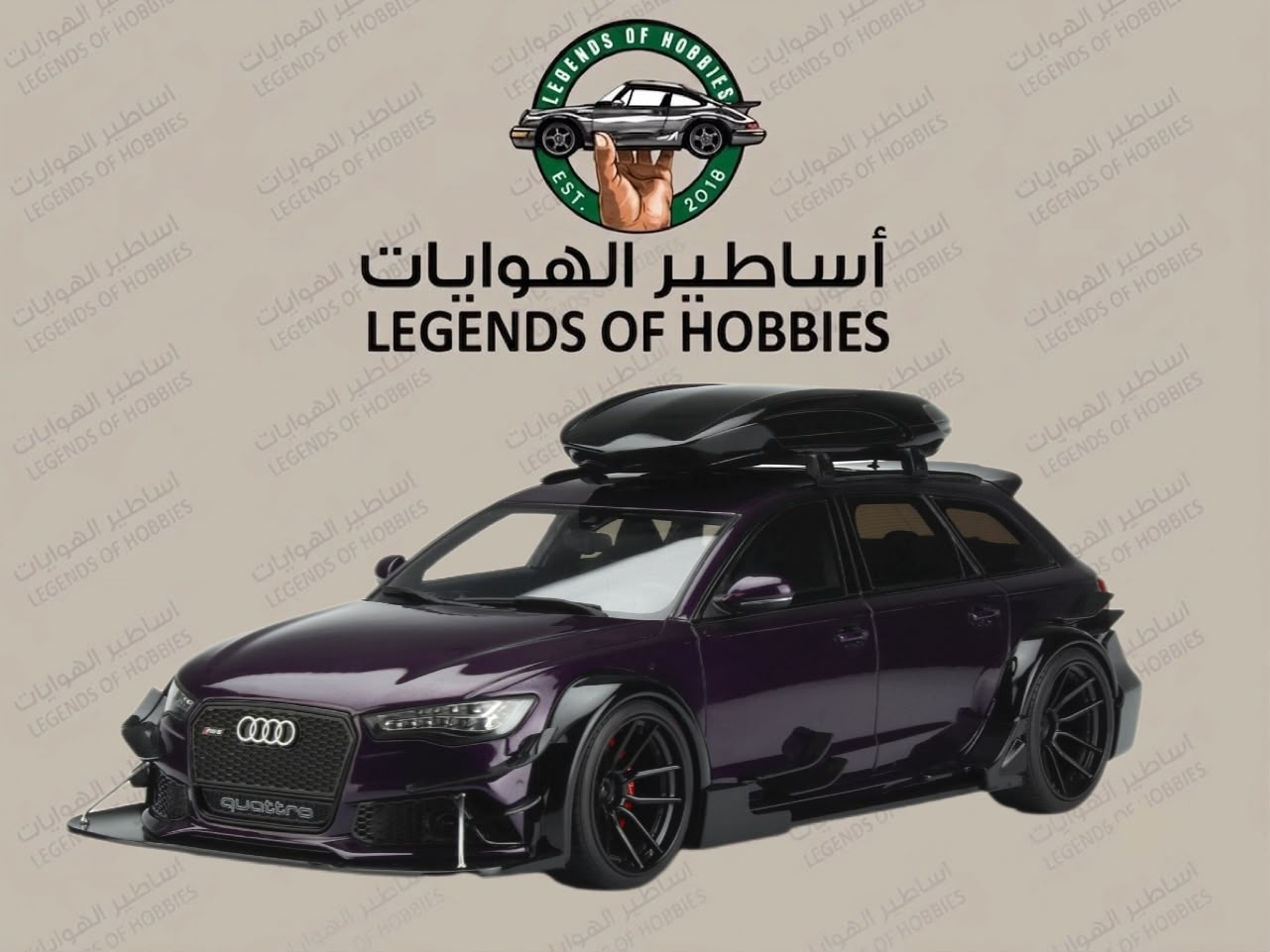 GTSpirit Audi RS6 (C7) Widebody with Roof Box 1:18